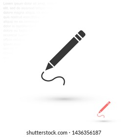 a pen vector icon 10 eps , Lorem ipsum Flat design