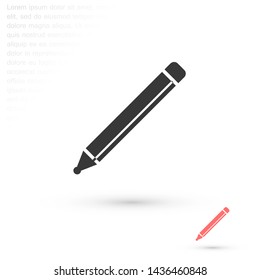 a pen vector icon 10 eps , Lorem ipsum Flat design