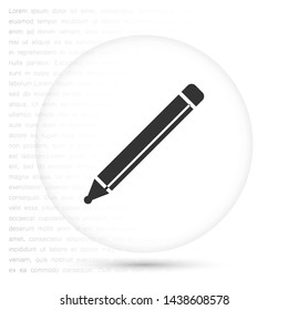 a pen vector icon 10 eps , Lorem ipsum Flat design