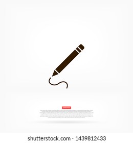a pen vector icon 10 eps , Lorem ipsum Flat design