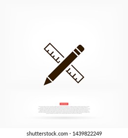 a pen vector icon 10 eps , Lorem ipsum Flat design