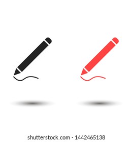 pen vector icon 10 eps , Lorem ipsum flat design
