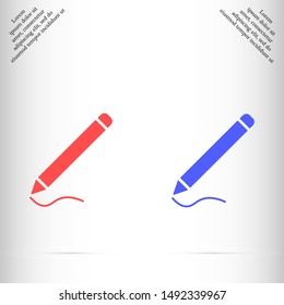 pen vector icon 10 eps , Lorem ipsum flat design