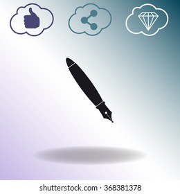Pen vector icon.