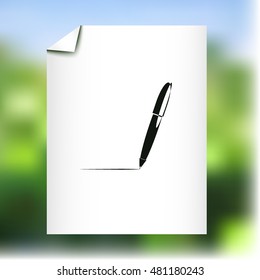 Pen vector icon