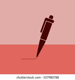 Pen - vector icon.