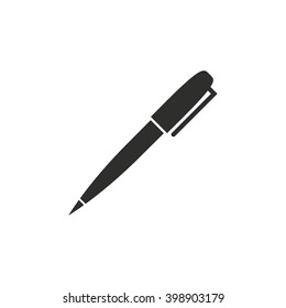 Pen    vector icon. Black  illustration isolated on white  background for graphic and web design.