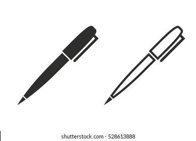 Pen vector icon. Black illustration isolated on white background for graphic and web design.