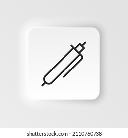 Pen vector icon. Element of design tool for mobile concept and web apps vector. Thin neumorphic style vector icon for website design