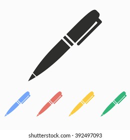 Pen   vector icon. Illustration isolated on white  background for graphic and web design.