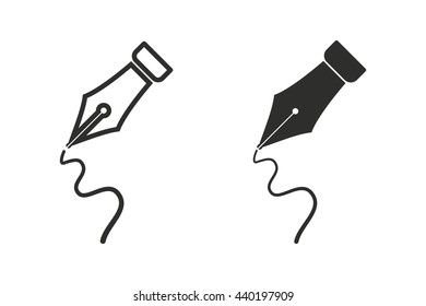 Pen vector icon. Illustration isolated on white background for graphic and web design.
