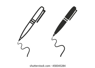 Pen vector icon. Illustration isolated on white background for graphic and web design.