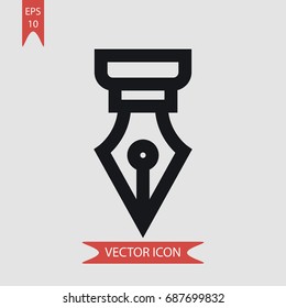 Pen vector icon, illustration symbol