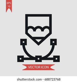 Pen vector icon, illustration symbol