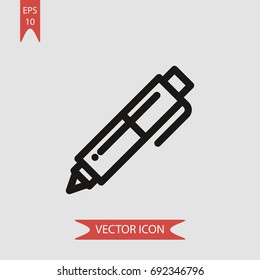Pen vector icon, illustration symbol