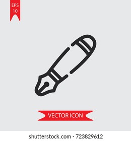 Pen vector icon, illustration symbol