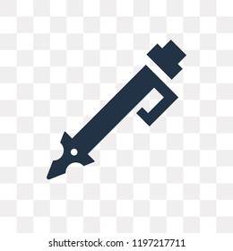Pen vector icon isolated on transparent background, Pen transparency concept can be used web and mobile