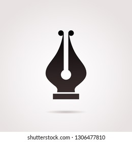 Pen vector icon isolated on white background. 