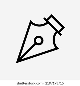 Pen vector icon isolated on white