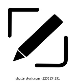 pen vector icon isolated on white background, vector illustration