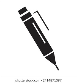plantilla de línea de icono de vector de lápiz