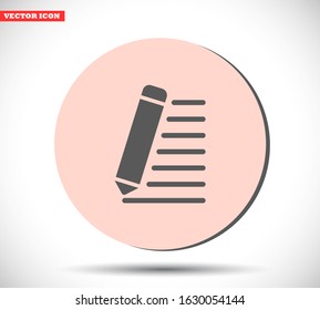 A pen vector icon , lorem ipsum Flat design
