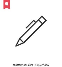Pen vector icon, office tool symbol