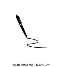 Pen vector icon on eps 10. Symbol icon tool for writing.
