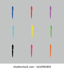 Pen vector icon on eps 10. Symbol icon tool for writing.
