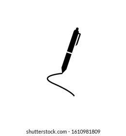 Pen vector icon on eps 10. Symbol icon tool for writing.
