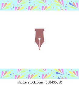 Pen vector icon on white background. Isolated illustration. Business picture.