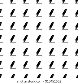 pen vector icon seamless pattern, tiling ornament on white.