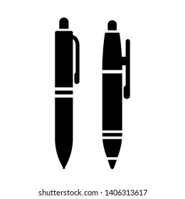 Pen vector icon set on white background