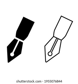 Pen vector icon set. write illustration sign collection. Painting symbol or logo.
