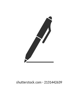 Pen vector icon, simple isolated pen symbol.