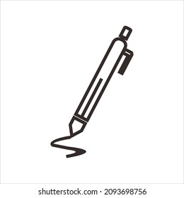 plantilla de diseño de estilo de icono de vector de lápiz