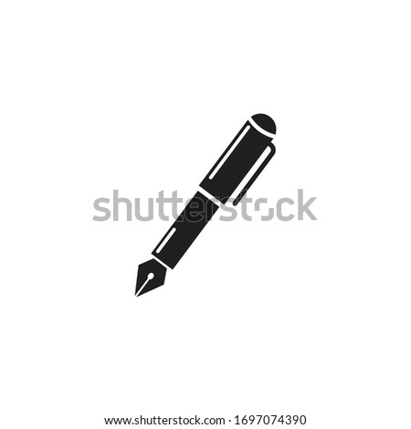 pen vector icon write symbol isolated on white