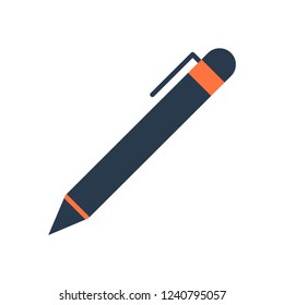 Pen vector icon.Ball pen isolated on white background