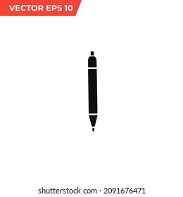 Pen Vector Icon.Pencil Icon.Black Pen Symbol.