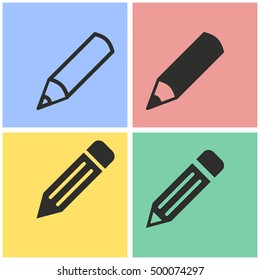 Pen vector icons set. Illustration isolated for graphic and web design.