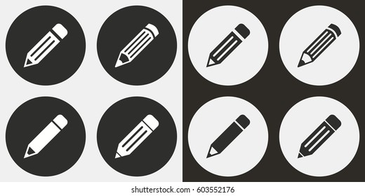Pen vector icons set. Illustration isolated for graphic and web design.