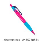 Pen vector illustration. Ballpoint isolated on white background.