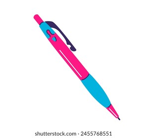 Ilustración vectorial de pluma. Bolígrafo aislado sobre fondo blanco.