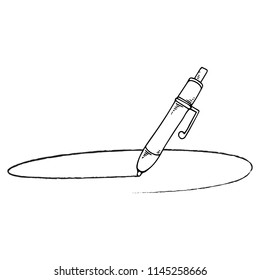Pen. Vector illustration of a pen. Hand drawn  pen.