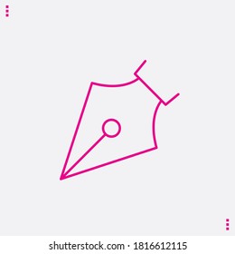 Pen vector illustration icon pink