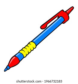pen vector illustration,
isolated on white background.top view