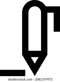 pen vector illustration isolated on a transparent background. stroke vector icons for concept or web graphics.