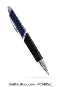 Pen. Vector illustration isolated on white background