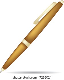 Pen. Vector illustration. It is isolated on a white background. A close up.