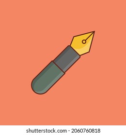pen Vector illustration on a transparent background. Premium quality symbols. Vector Line Flat color  icon for concept and graphic design.